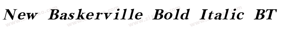 New Baskerville Bold Italic BT字体转换